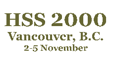 HSS 2000, Vancouver, B.C., 2-5 November